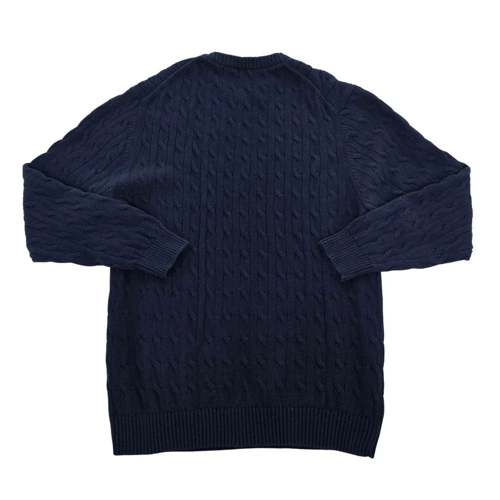 Jos A Bank Executive Collection Navy‎ Cotton Cable Knit Sweater XXL